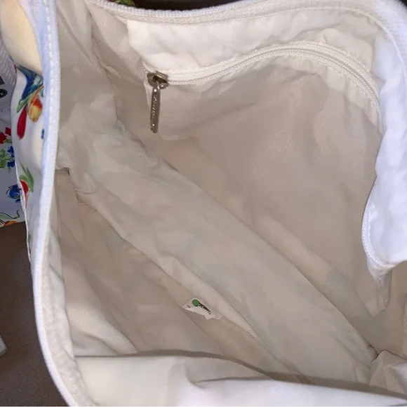 Vintage LeSportsac Farmstand Fruit Flowers 3pcs Bag Purse Pouch Wallet - Picture 5 of 15